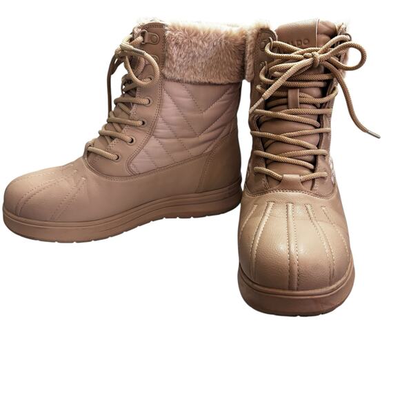 Aldo Flurrys Waterproof Faux Fur Winter Boots Size 9 Womens Nude Pink - Picture 7 of 8